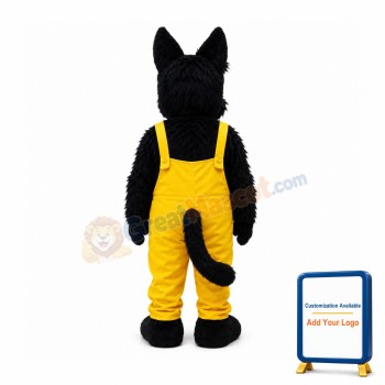 Big Eye Black Dog Mascot Costume