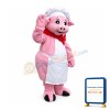Chef Pink Pig Mascot Costume