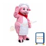 Chef Pink Pig Mascot Costume
