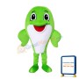 Happy Lightweight Green Dolphin Mascot Costume