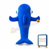 Happy Lightweight Blue Dolphin Mascot Costume