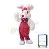 Cute White Furry Rabbit Mascot Costume