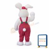 Cute White Furry Rabbit Mascot Costume