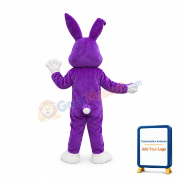Purple Easter Bunny Mascot Costume