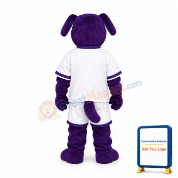 Purple Sport Dog Mascot Costume