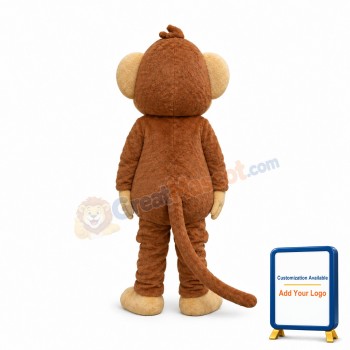 Happy Lightweight Furry Monkey Mascot Costume