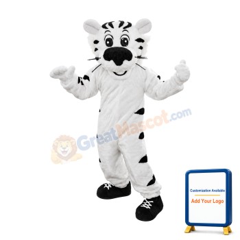 Sport Lightweight White Tiger Mascot Costume