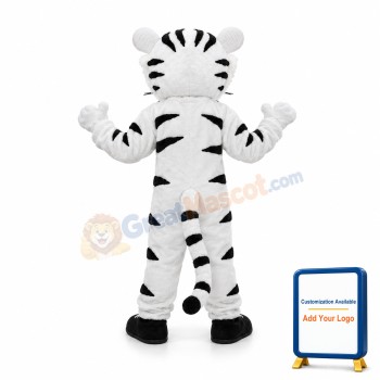 Sport Lightweight White Tiger Mascot Costume