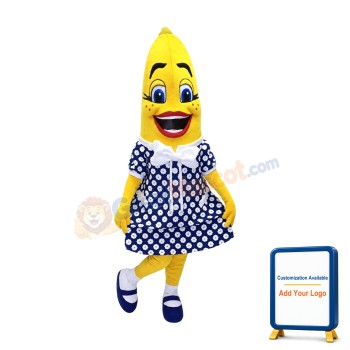 Girl Banana Mascot Costume