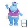 Female Blue Hippo Mascot Costume