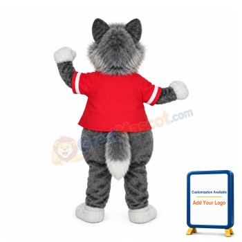Lovely Grey Wolf Mascot Costume
