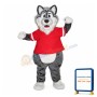 Lovely Grey Wolf Mascot Costume