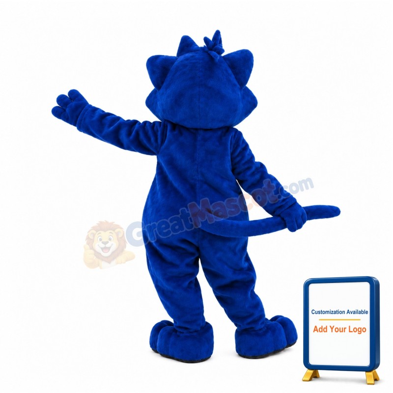 Blue & White Cat Mascot Costume