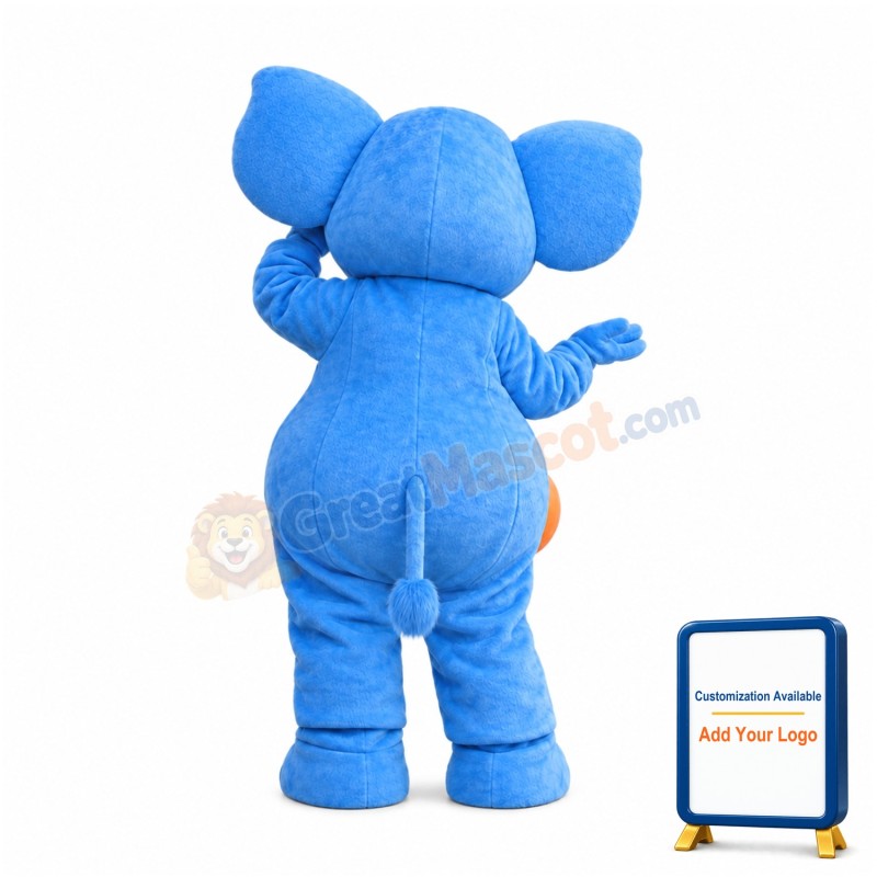 Blue Elephant Mascot Costume
