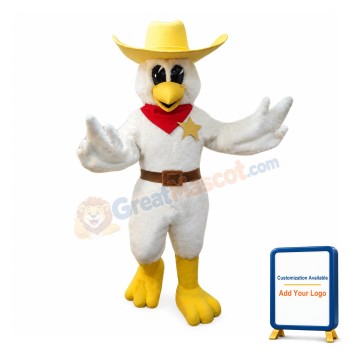 Cowboy Chicken Mascot Costume