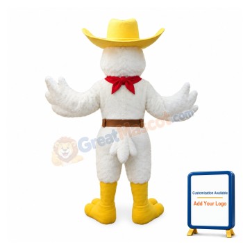 Cowboy Chicken Mascot Costume