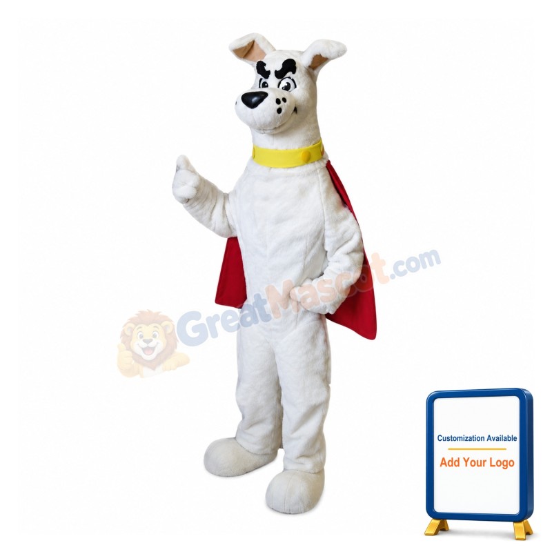 Super White Dog Mascot Costume