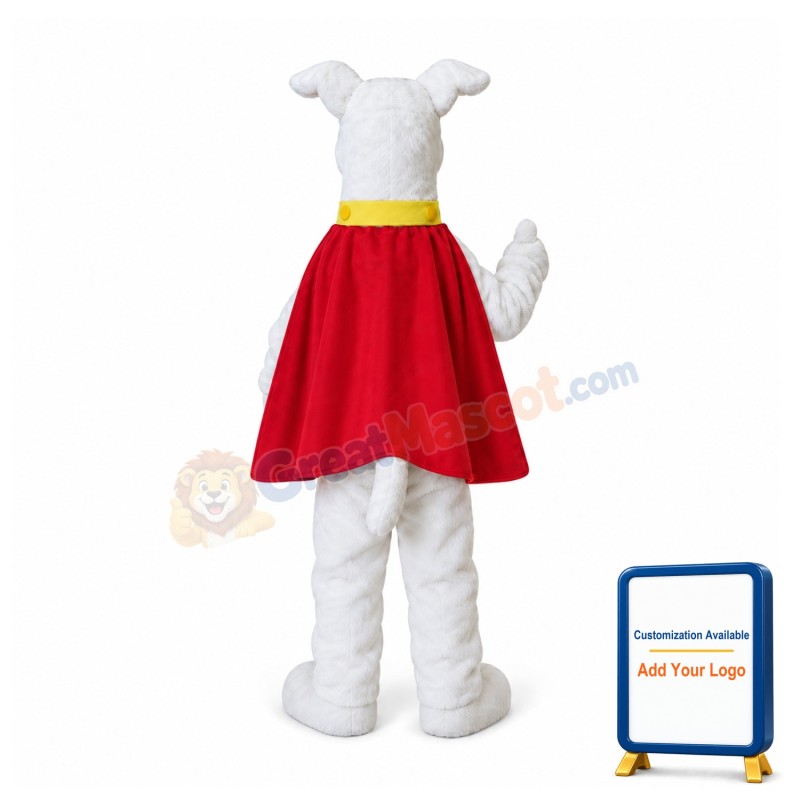 Super White Dog Mascot Costume