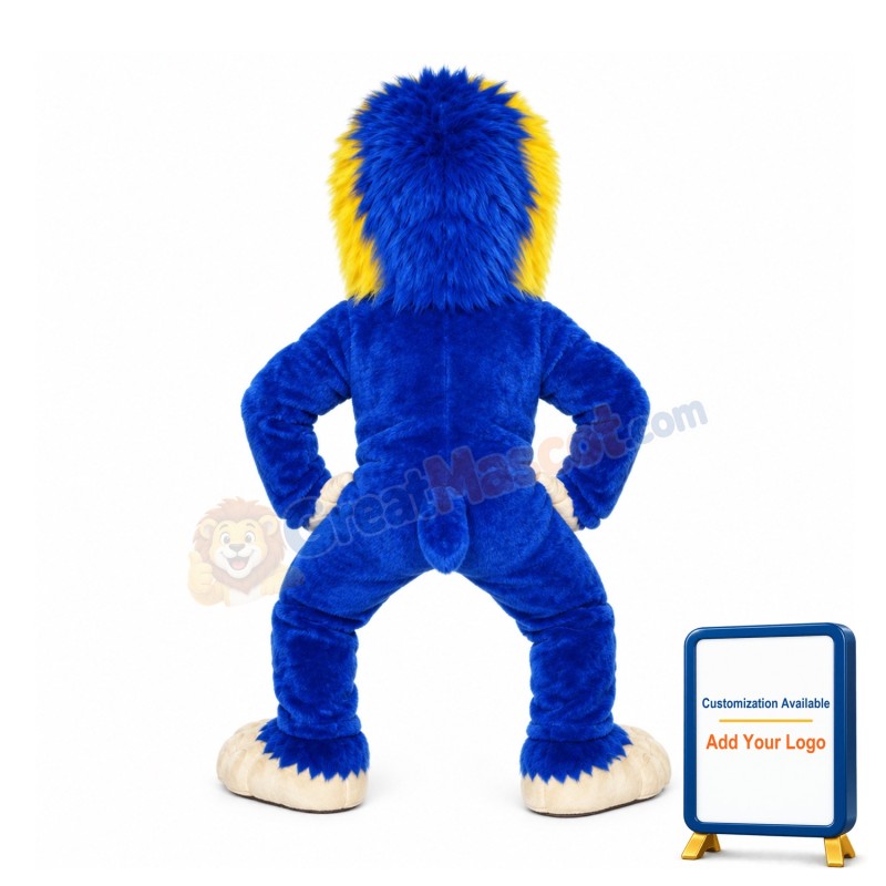 Blue Baboon Mascot Costume