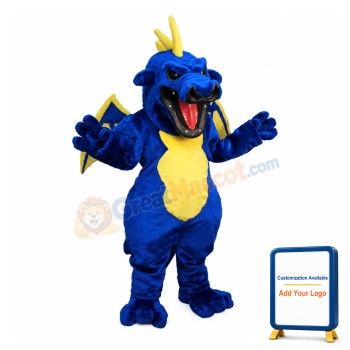 Fierce Blue Dragon Mascot Costume