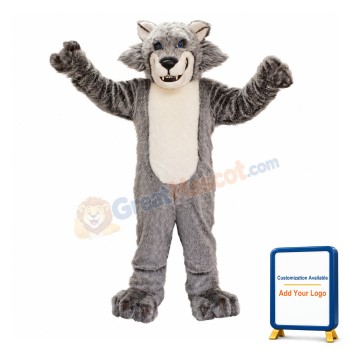 Gray Wolf Mascot Costume