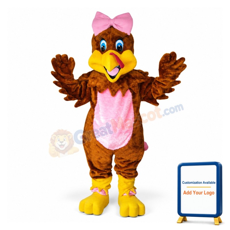 Girl Turkey Mascot Costume