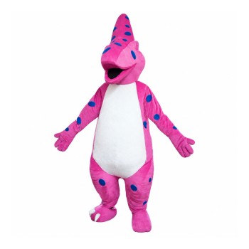 Pink Dinosaur Mascot Costume