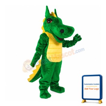 Big Green Dragon Mascot Costume