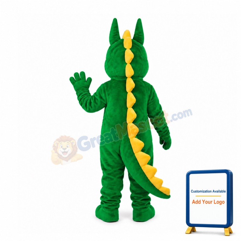 Big Green Dragon Mascot Costume