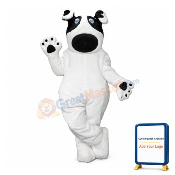Lovely White Dog Mascot Costume