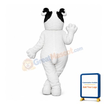 Lovely White Dog Mascot Costume