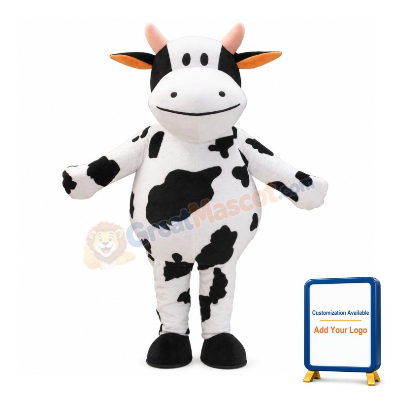 Cute Fat Cow Mascot Costume