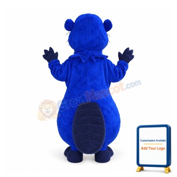 Blue Beaver Mascot Costume