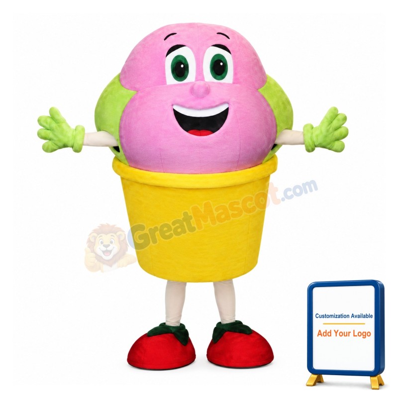Ice Cream Mascot Costume Free Shipping