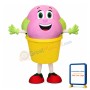 Ice Cream Mascot Costume Free Shipping