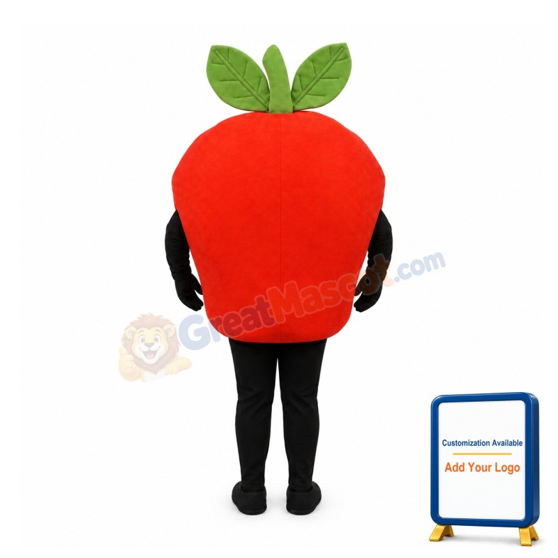 Happy Lightweight Red Apple Mascot Costume