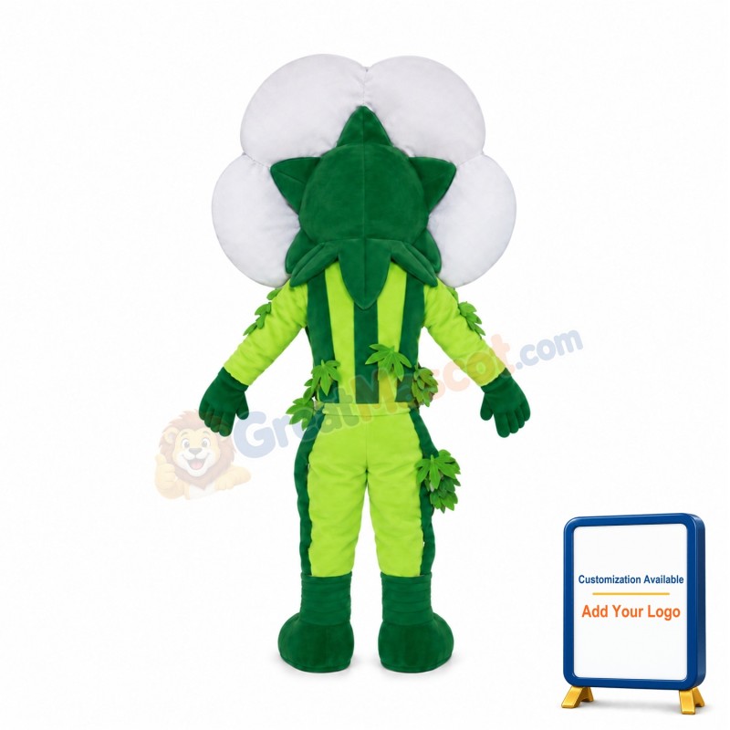 White Morning Glory Mascot Costume
