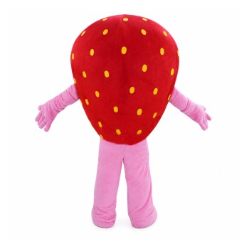 Happy Strawberry Girl Mascot Costume