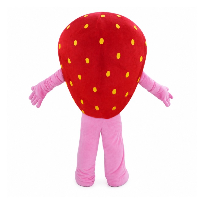 Happy Strawberry Girl Mascot Costume