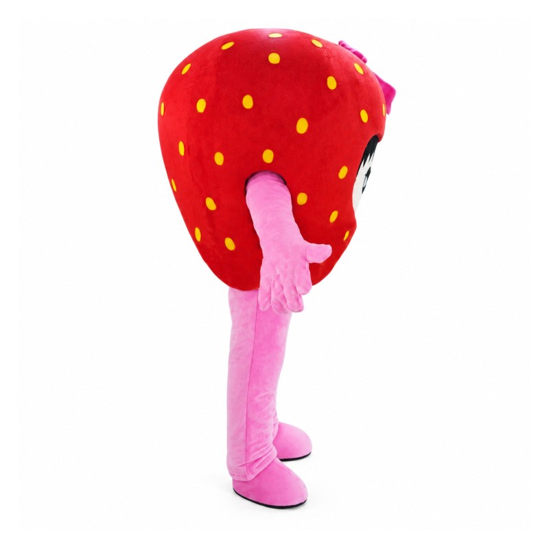 Happy Strawberry Girl Mascot Costume