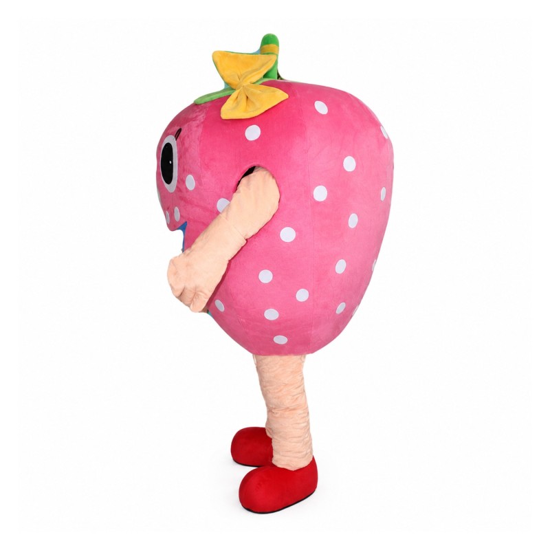 Pink Strawberry Mascot Costume