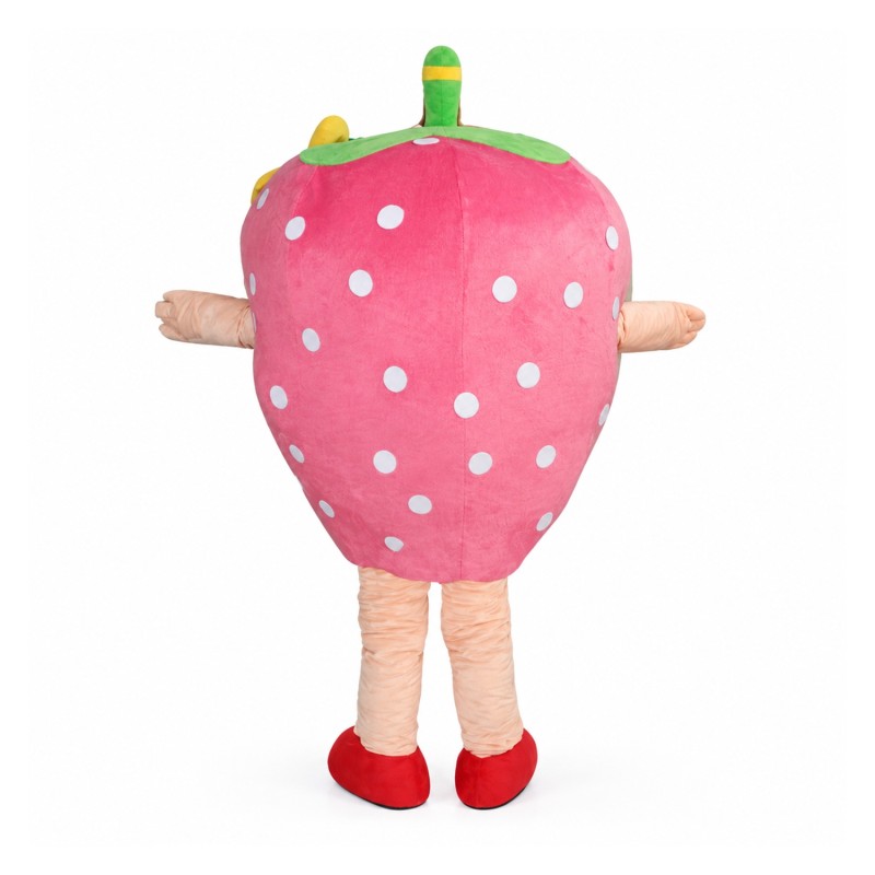 Pink Strawberry Mascot Costume