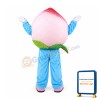 Pink Peach Mascot Costume