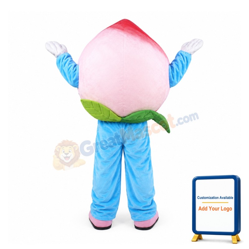 Pink Peach Mascot Costume