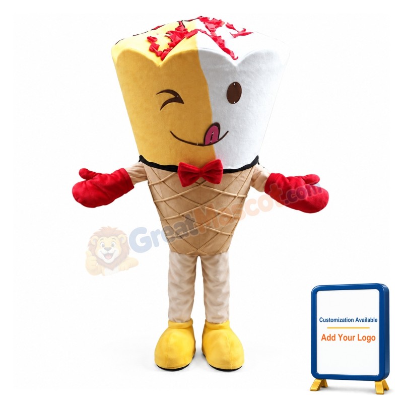 Sundae Ice Cream Mascot Costume