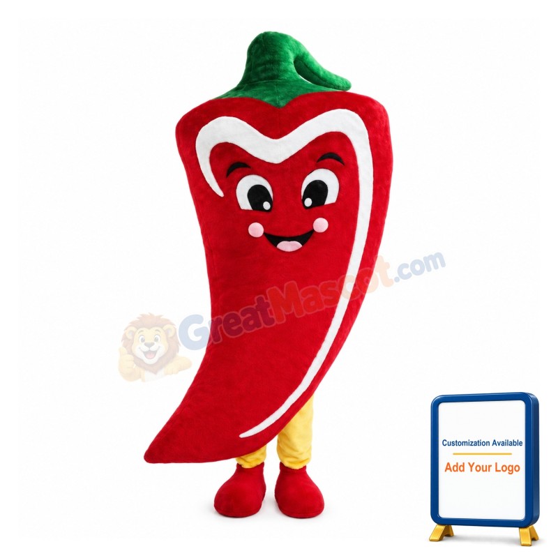 Red Chili Mascot Costume