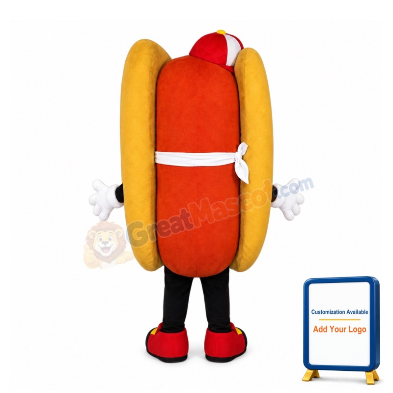Happy Lightweight Hot Dog Mascot Costume