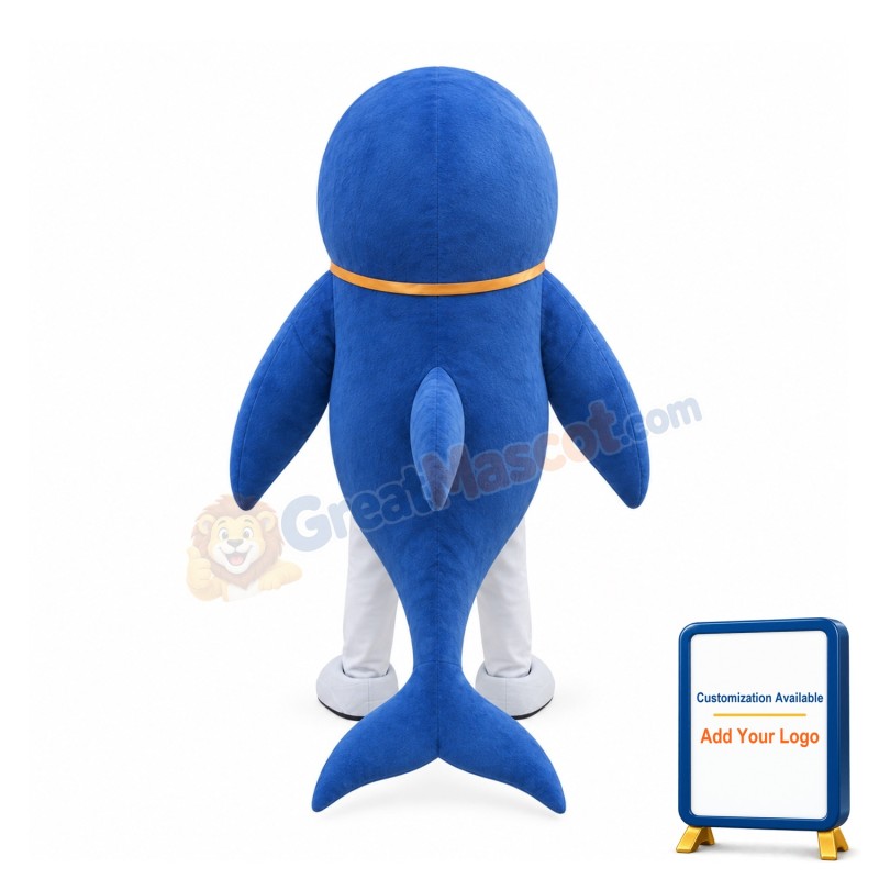 Blue Dolphin Mascot Costume