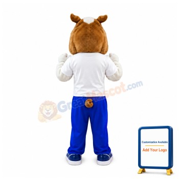 Happy Lightweight Bulldog Mascot Costume