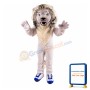 Fierce White Lion Mascot Costume